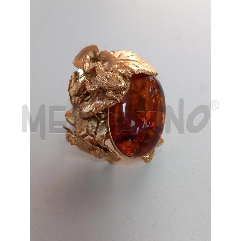 ANELLO DORATO AMBRA RANE | Mercatino dell'Usato Roma porta di roma 1