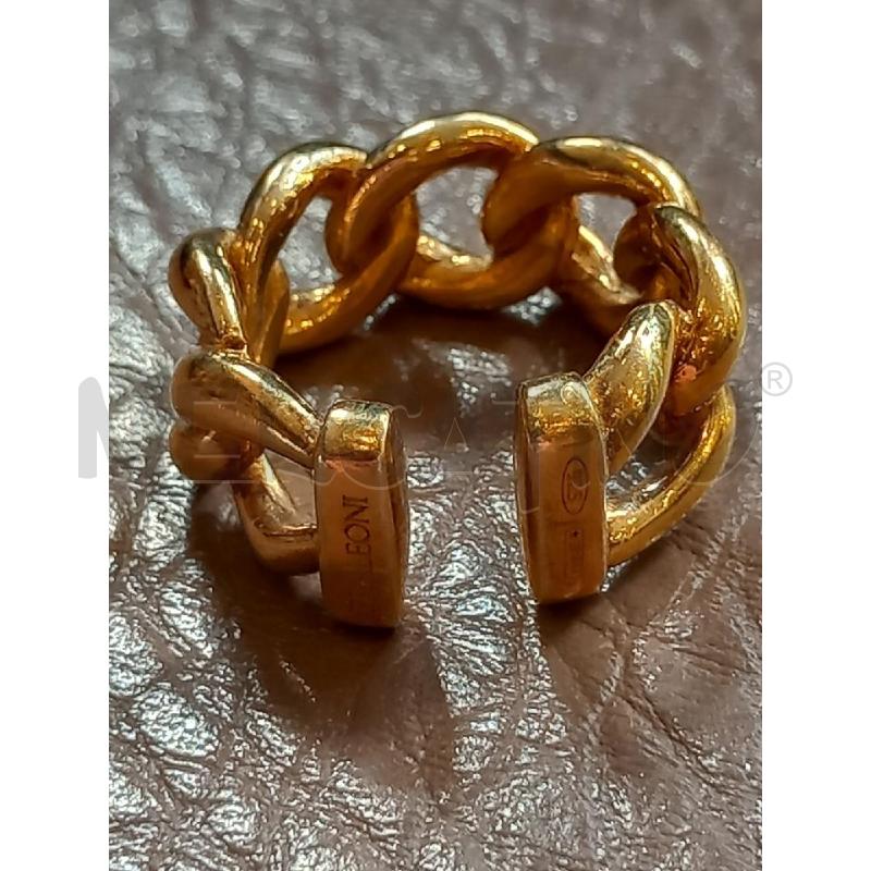 ANELLO DORATO FRALEONI CATENA | Mercatino dell'Usato Roma porta di roma 2