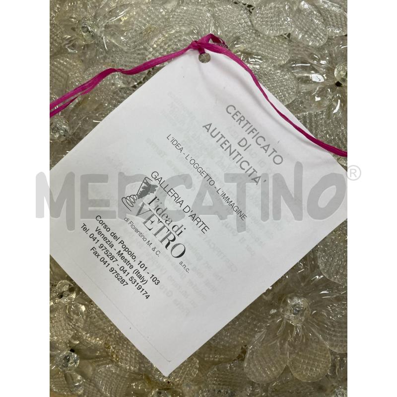 APPLIQUE FIORI MURRINA 44 CM DA RIV CENESEDE | Mercatino dell'Usato Roma porta di roma 3