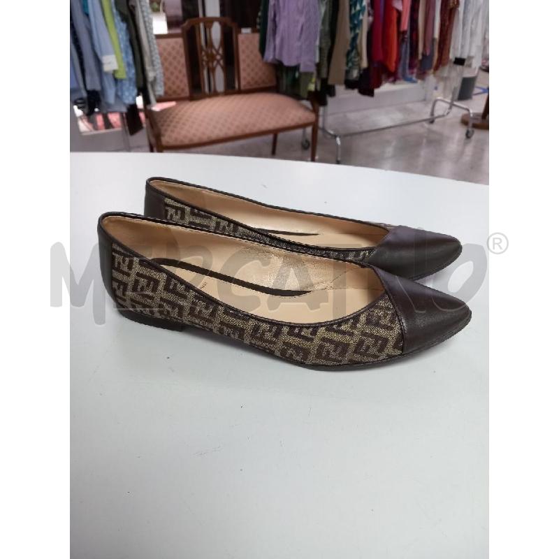 BALLERINA FENDI TELA MONOGRAMMA BEIGE DA RIV | Mercatino dell'Usato Roma porta di roma 3