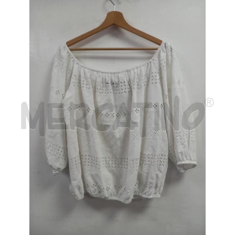 BLUSA D LUISA SPAGNOLI BIANCO TRAFORATO | Mercatino dell'Usato Roma porta di roma 1