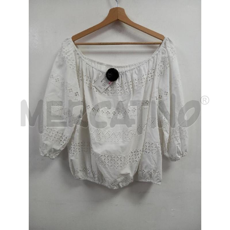 BLUSA D LUISA SPAGNOLI BIANCO TRAFORATO | Mercatino dell'Usato Roma porta di roma 2