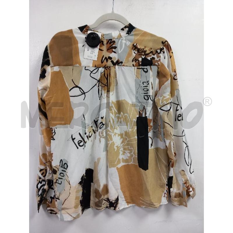 BLUSA D MARELLA BIANCO BEIGE FANTASIA PURA SETA | Mercatino dell'Usato Roma porta di roma 2