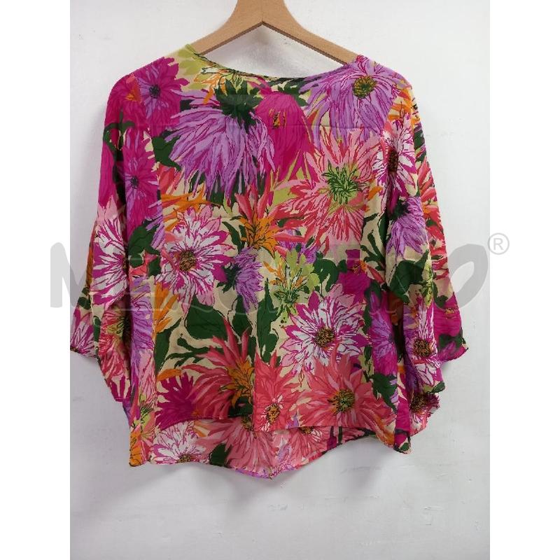 BLUSA D WEEKEND MAX MARA ROSA FANTASIA FLOREALE | Mercatino dell'Usato Roma porta di roma 1