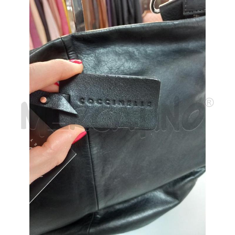 BORSA COCCINELLE NERO PELLE | Mercatino dell'Usato Roma porta di roma 3