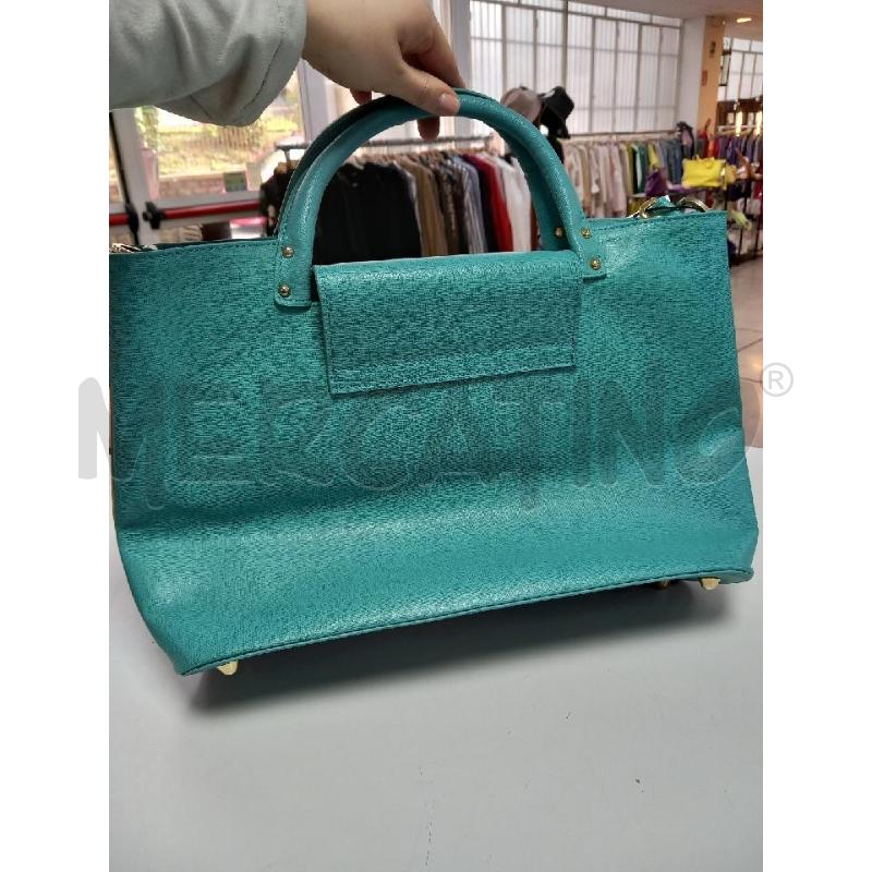 BORSA DONNA CUOIERIA FIORENTINA TURCHESE | Mercatino dell'Usato Roma porta di roma 2