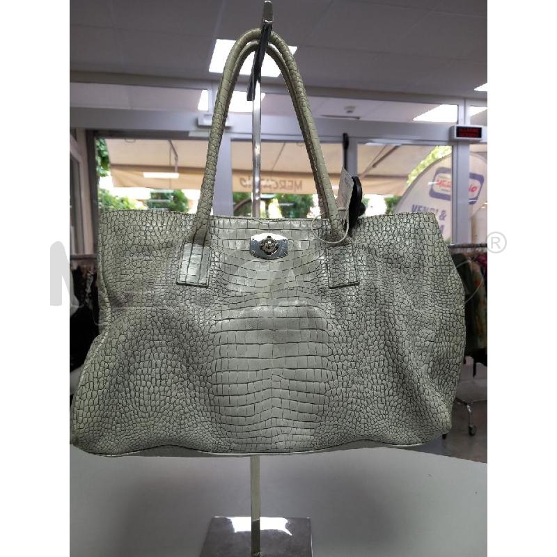 BORSA DONNA FURLA PELLE COCCODRILLO GRIGIA | Mercatino dell'Usato Roma porta di roma 1