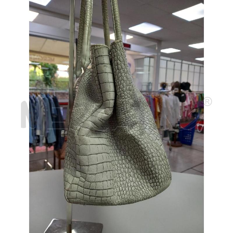 BORSA DONNA FURLA PELLE COCCODRILLO GRIGIA | Mercatino dell'Usato Roma porta di roma 2