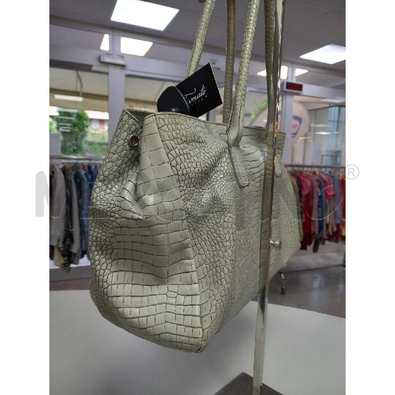 BORSA DONNA FURLA PELLE COCCODRILLO GRIGIA | Mercatino dell'Usato Roma porta di roma 3