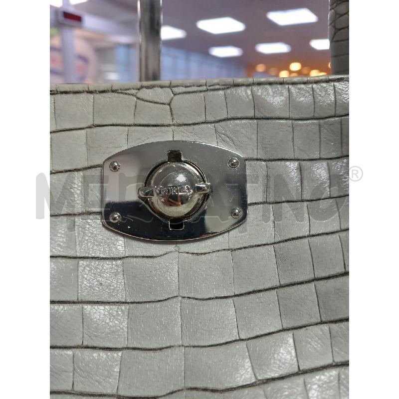 BORSA DONNA FURLA PELLE COCCODRILLO GRIGIA | Mercatino dell'Usato Roma porta di roma 5