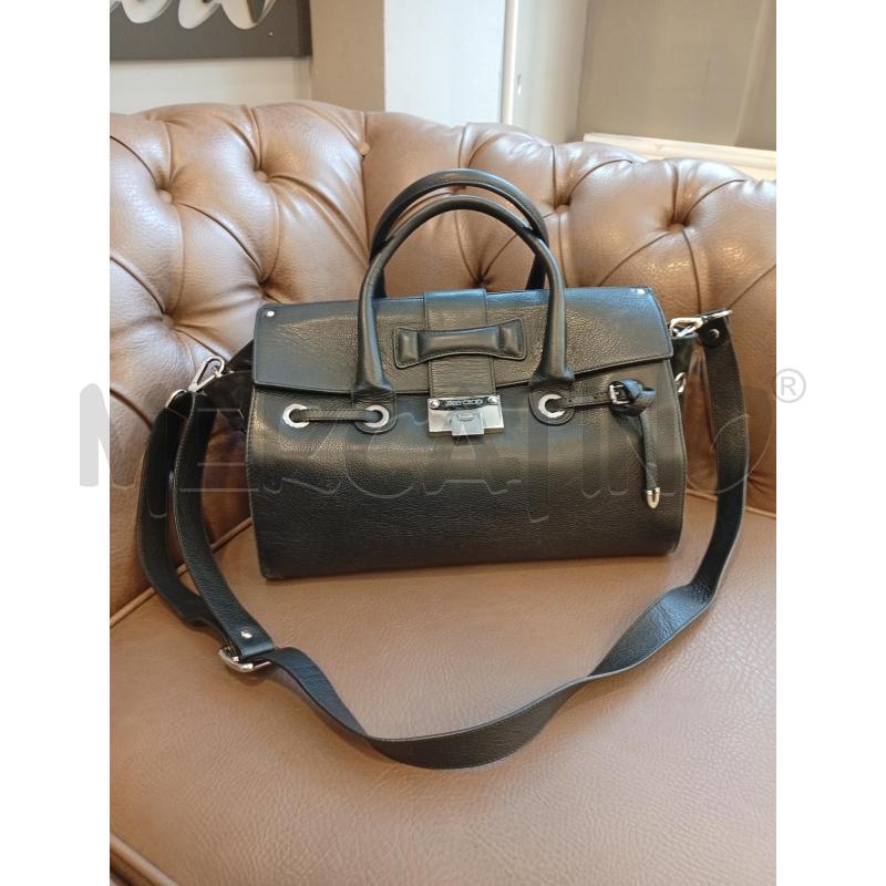 BORSA DONNA JIMMY CHOO RILEY PELLE NERA | Mercatino dell'Usato Roma porta di roma 1