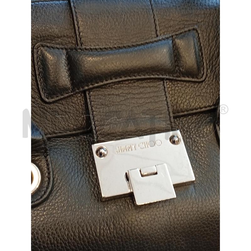 BORSA DONNA JIMMY CHOO RILEY PELLE NERA | Mercatino dell'Usato Roma porta di roma 2