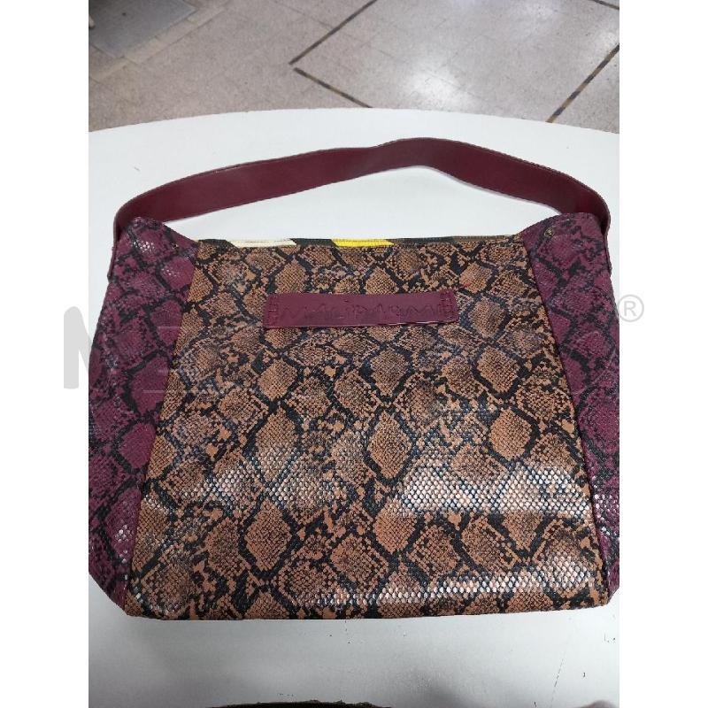 BORSA DONNA MALIPARMI MACULATA BEIGE BORDEAUX | Mercatino dell'Usato Roma porta di roma 1