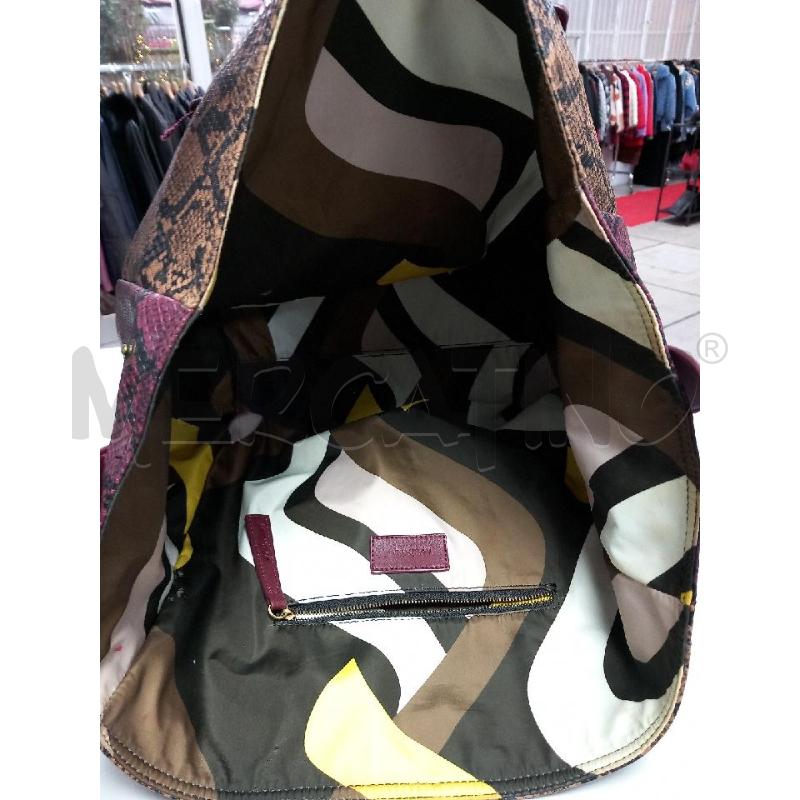 BORSA DONNA MALIPARMI MACULATA BEIGE BORDEAUX | Mercatino dell'Usato Roma porta di roma 2