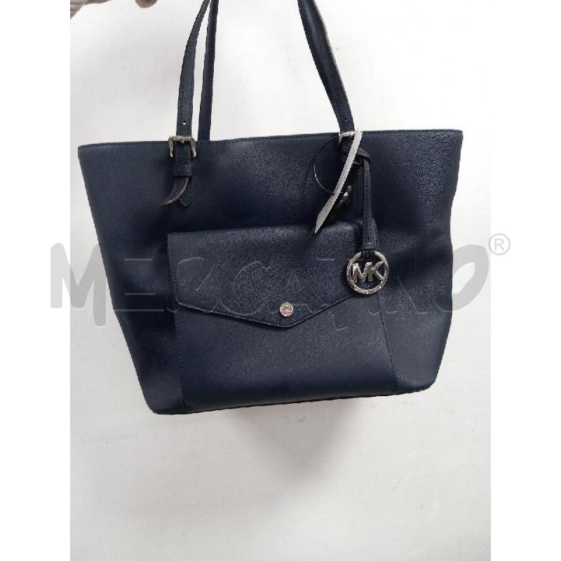 BORSA DONNA MICHAEL KORS BLU JET SET PELLE  | Mercatino dell'Usato Roma porta di roma 1