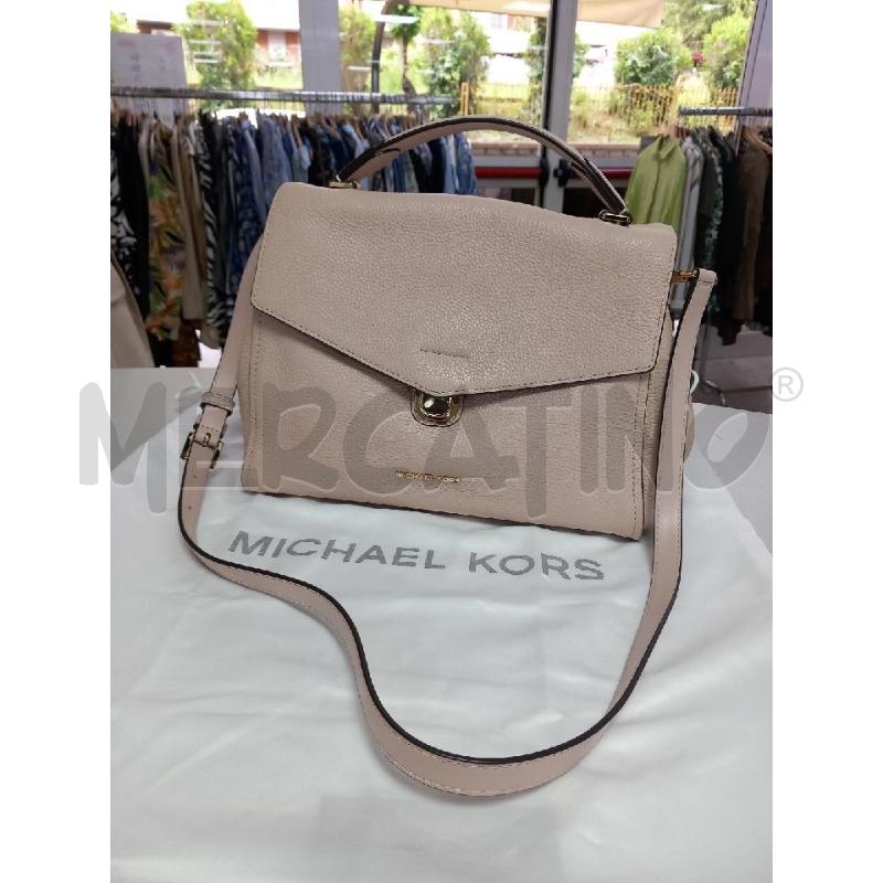 BORSA DONNA MICHAEL KORS ROSA PELLE MARTELLATA  | Mercatino dell'Usato Roma porta di roma 1