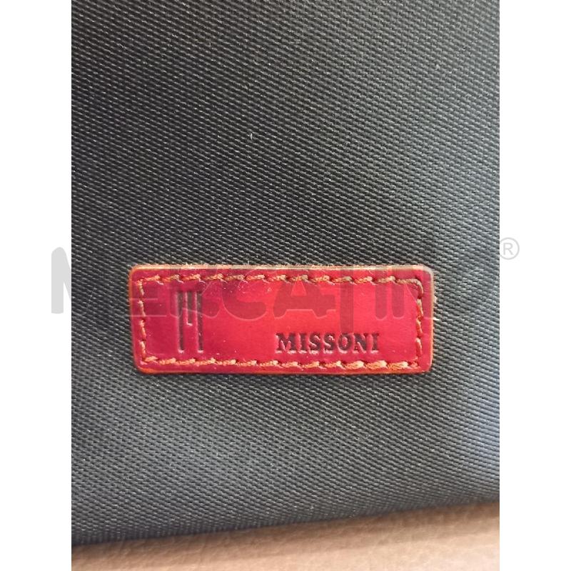 BORSA DONNA MISSONI TELA NERA E BORDEAUX | Mercatino dell'Usato Roma porta di roma 2