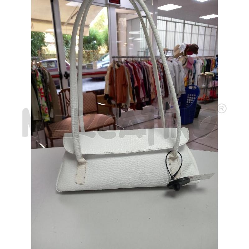 BORSA DONNA PELLE BIANCA VOI | Mercatino dell'Usato Roma porta di roma 1