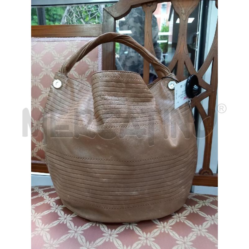 BORSA DONNA PELLE COCCINELLE MARRONE | Mercatino dell'Usato Roma porta di roma 1