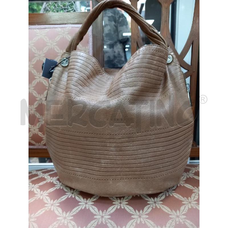 BORSA DONNA PELLE COCCINELLE MARRONE | Mercatino dell'Usato Roma porta di roma 2