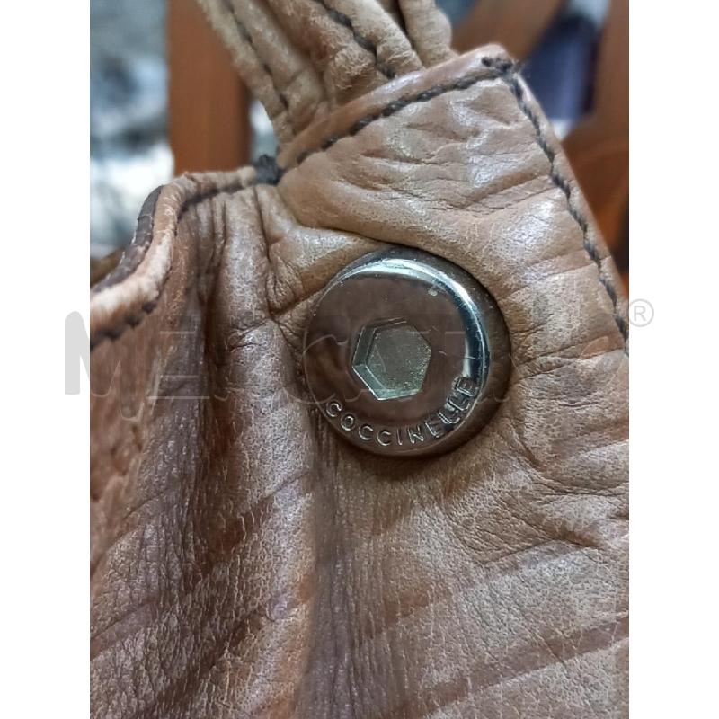 BORSA DONNA PELLE COCCINELLE MARRONE | Mercatino dell'Usato Roma porta di roma 4