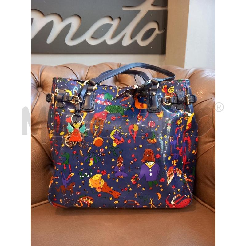 BORSA DONNA PIERO GUIDI BLU FANTASIA | Mercatino dell'Usato Roma porta di roma 1