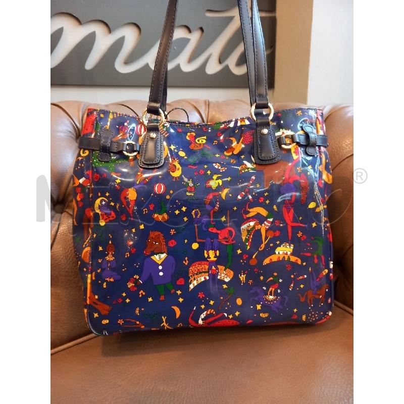 BORSA DONNA PIERO GUIDI BLU FANTASIA | Mercatino dell'Usato Roma porta di roma 3