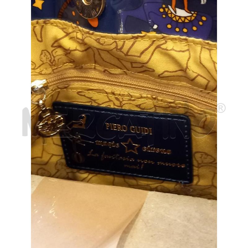 BORSA DONNA PIERO GUIDI BLU FANTASIA | Mercatino dell'Usato Roma porta di roma 4