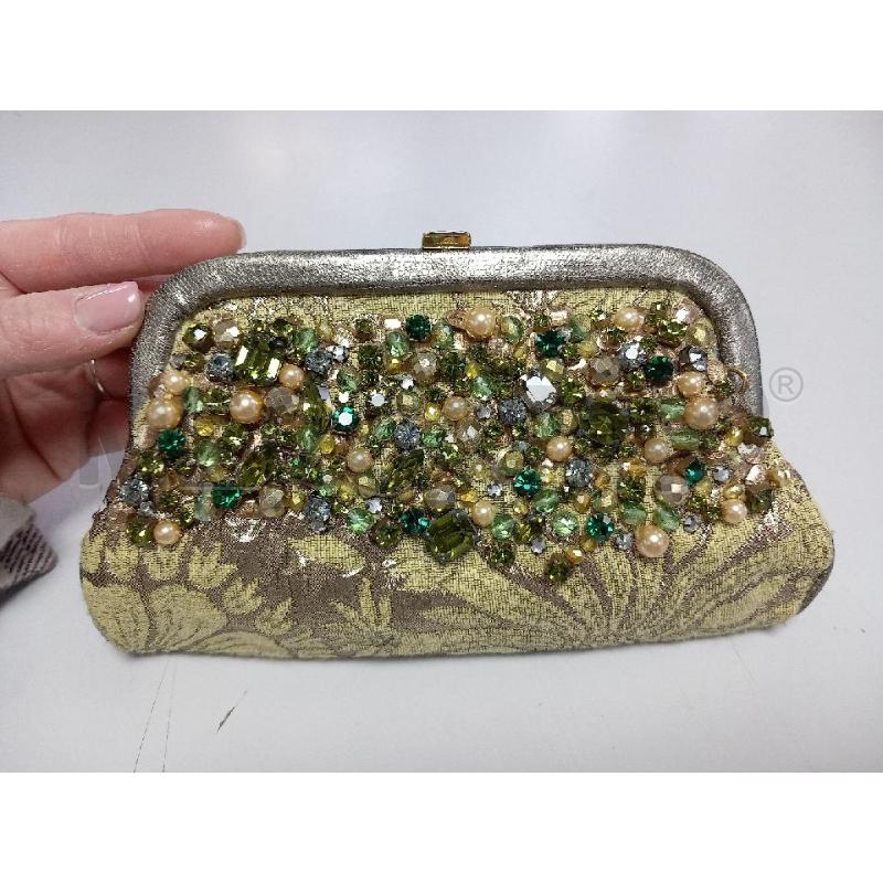 BORSA DONNA RADA' VERDE STRASS TRACOLLA  | Mercatino dell'Usato Roma porta di roma 1