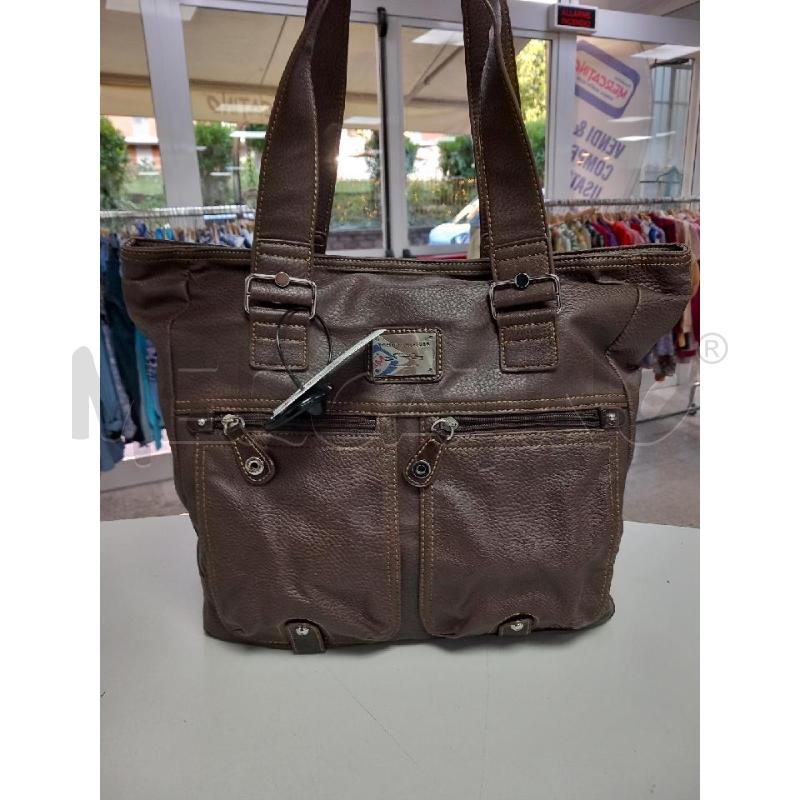 BORSA DONNA TOMMY HILFIGER MARRONE | Mercatino dell'Usato Roma porta di roma 1