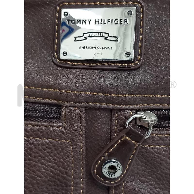 BORSA DONNA TOMMY HILFIGER MARRONE | Mercatino dell'Usato Roma porta di roma 2