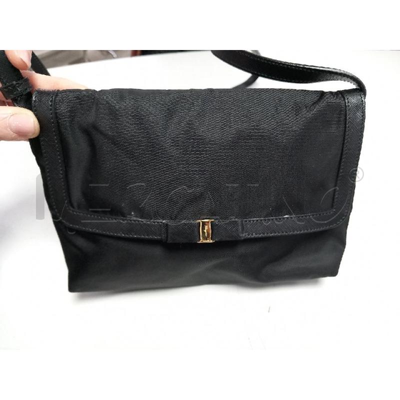 BORSA DONNA TRACOLLA SALVATORE FERRAGAMO NERA | Mercatino dell'Usato Roma porta di roma 1