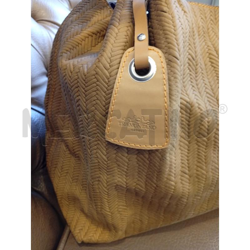 BORSA DONNA TRAMONTANO NAPOLI BEIGE | Mercatino dell'Usato Roma porta di roma 3