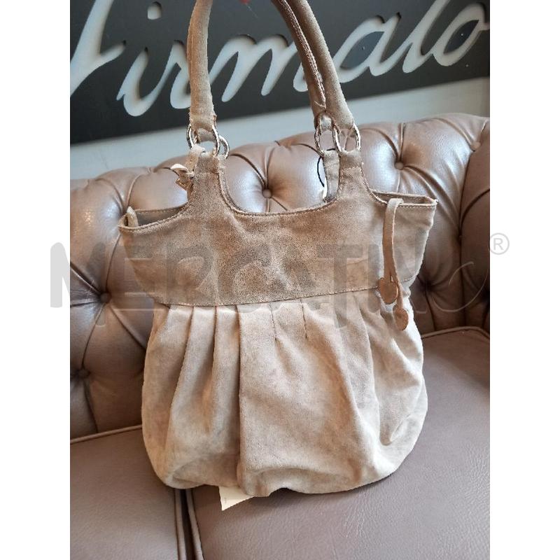 BORSA DONNA TWINSET VELLUTO BEIGE | Mercatino dell'Usato Roma porta di roma 3