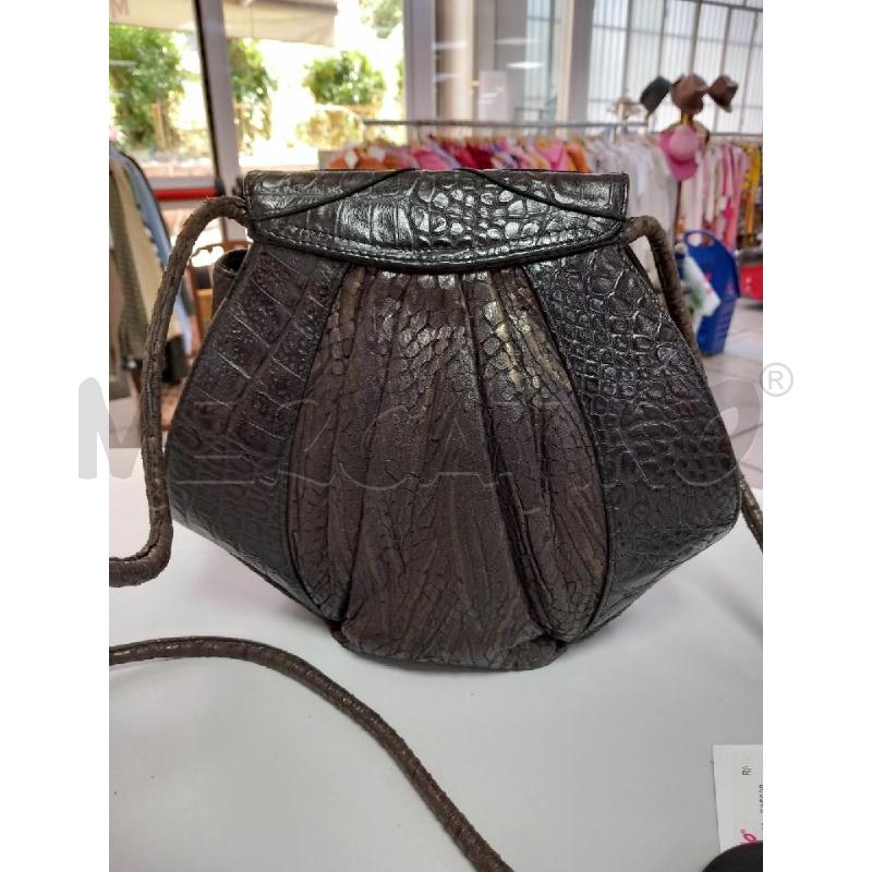 BORSA D BRACCIALINI MARRONE DORATO PELLE | Mercatino dell'Usato Roma porta di roma 5