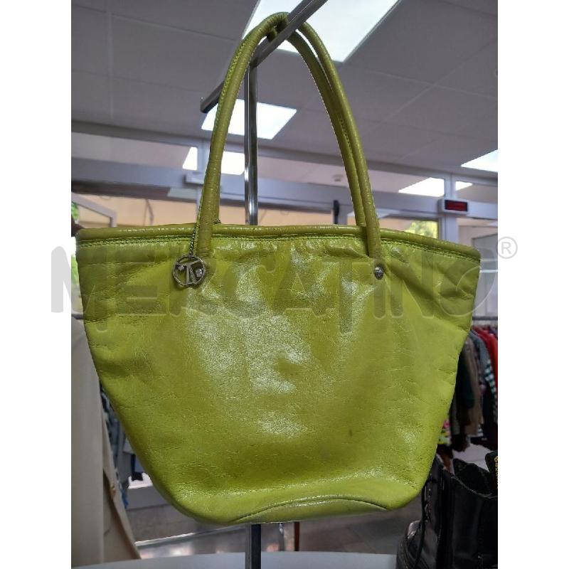 BORSA D COCCINELLE VERDE PELLE | Mercatino dell'Usato Roma porta di roma 1