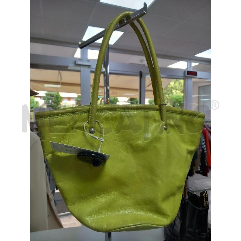 BORSA D COCCINELLE VERDE PELLE | Mercatino dell'Usato Roma porta di roma 2