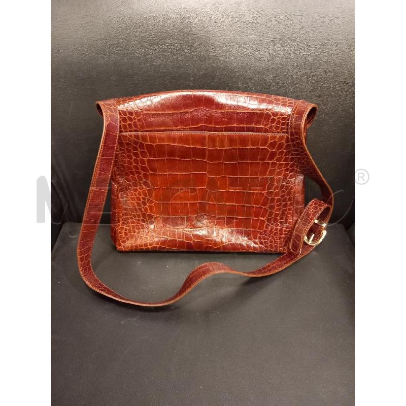 BORSA D CRISTINA PELLE MARRONE  | Mercatino dell'Usato Roma porta di roma 3