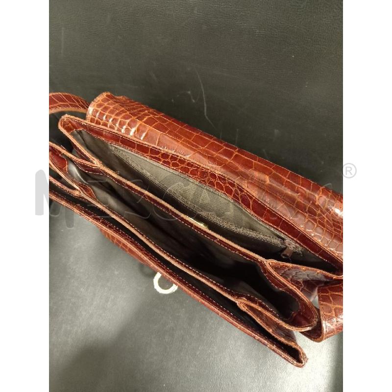 BORSA D CRISTINA PELLE MARRONE  | Mercatino dell'Usato Roma porta di roma 4