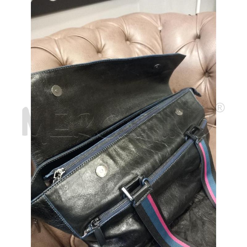 BORSA D FRANCESCO BIASIA NERO PELLE  | Mercatino dell'Usato Roma porta di roma 3