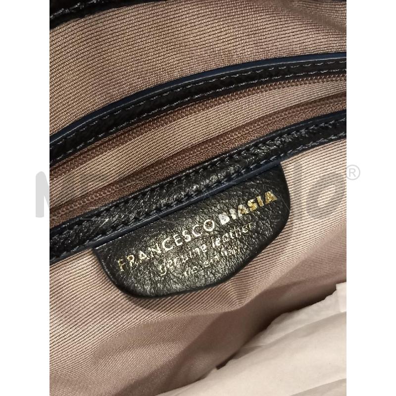 BORSA D FRANCESCO BIASIA NERO PELLE  | Mercatino dell'Usato Roma porta di roma 4