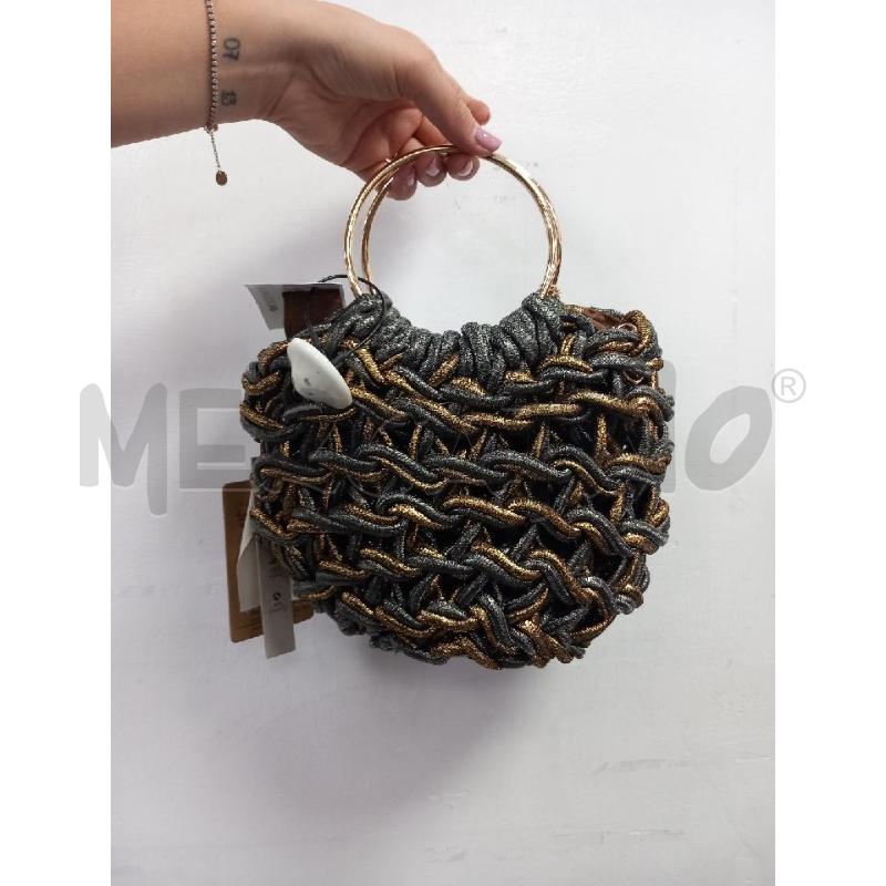BORSA D INTRECCIO DOR MET MANICO CERCHIO DOR | Mercatino dell'Usato Roma porta di roma 2