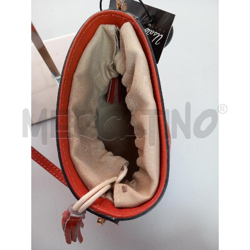 BORSA D LE NOM VIMINI PELLE ARANCIO | Mercatino dell'Usato Roma porta di roma 4
