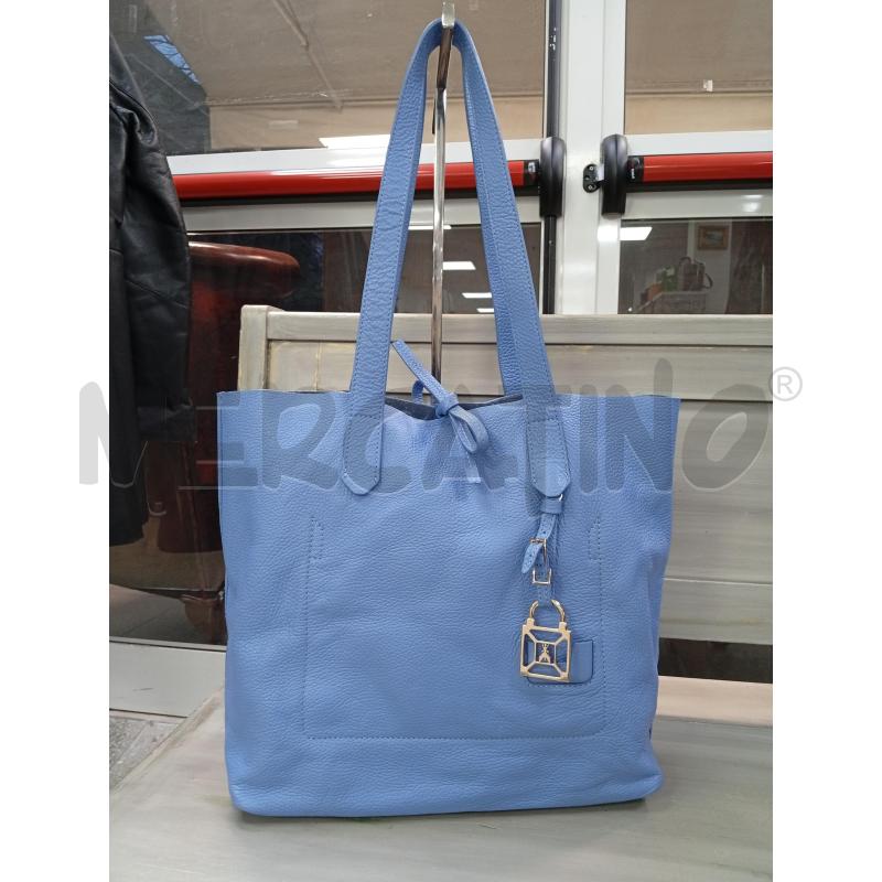 BORSA D PATRIZIA PEPE BLU PELLE | Mercatino dell'Usato Roma porta di roma 1