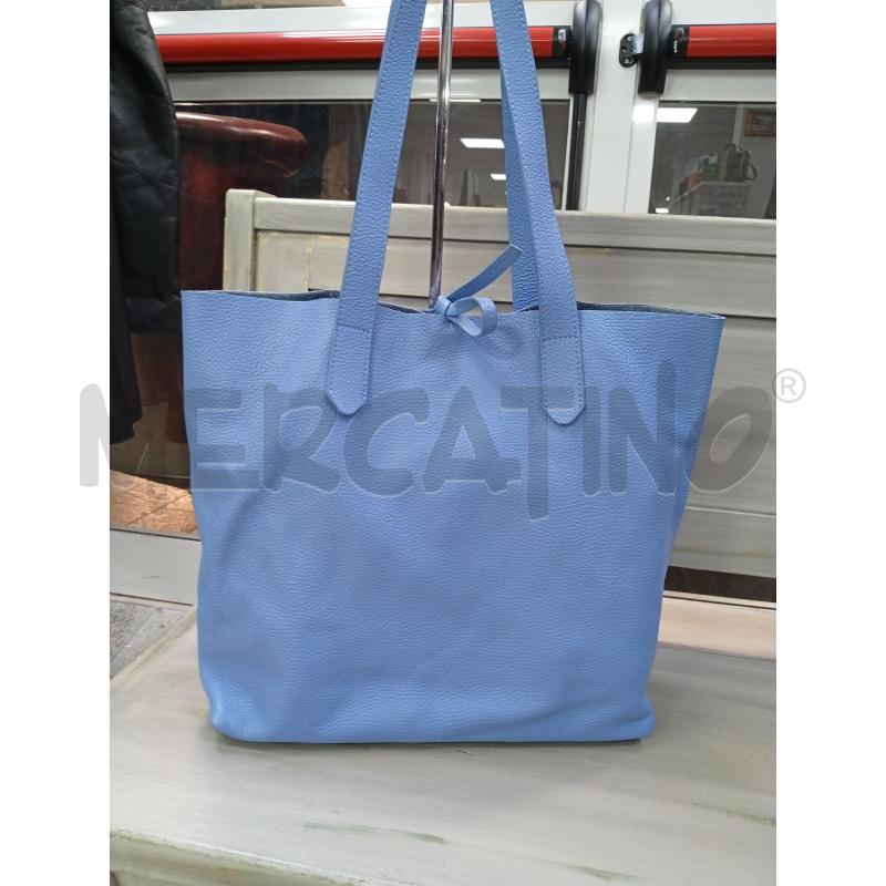 BORSA D PATRIZIA PEPE BLU PELLE | Mercatino dell'Usato Roma porta di roma 3
