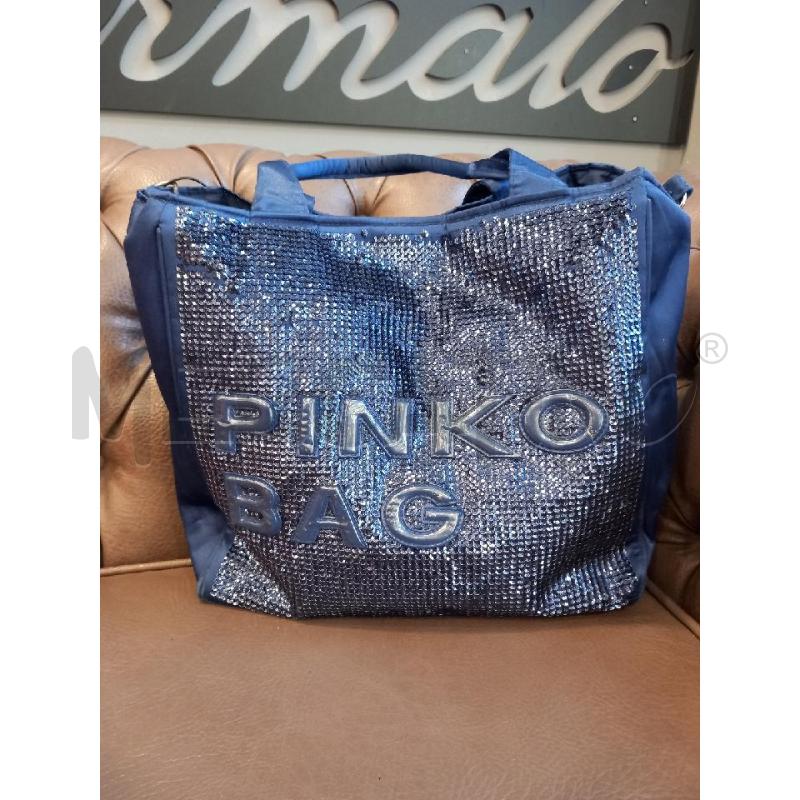 BORSA D PINKO BLU PAILLETTES | Mercatino dell'Usato Roma porta di roma 1