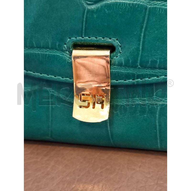 BORSA D SONIA RYKIEL VERDE PELLE | Mercatino dell'Usato Roma porta di roma 2