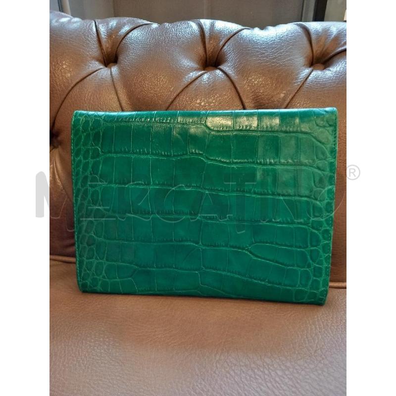 BORSA D SONIA RYKIEL VERDE PELLE | Mercatino dell'Usato Roma porta di roma 3