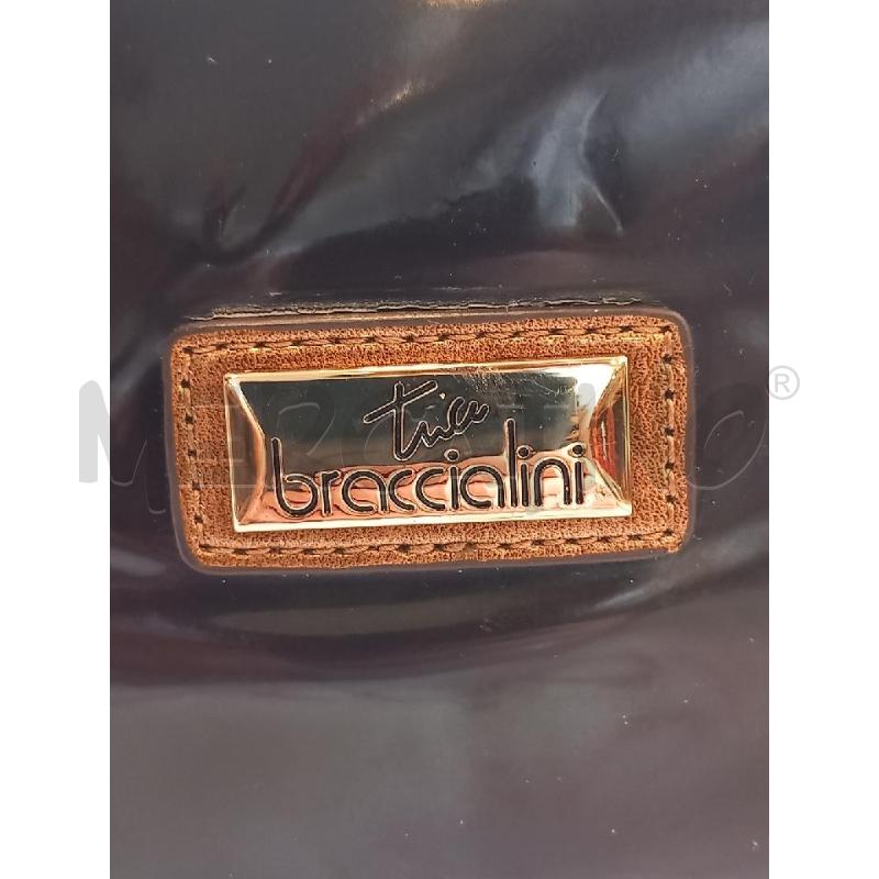 BORSA D TUA BRACCIALINI VERNICE CARLINO MARRONE | Mercatino dell'Usato Roma porta di roma 3
