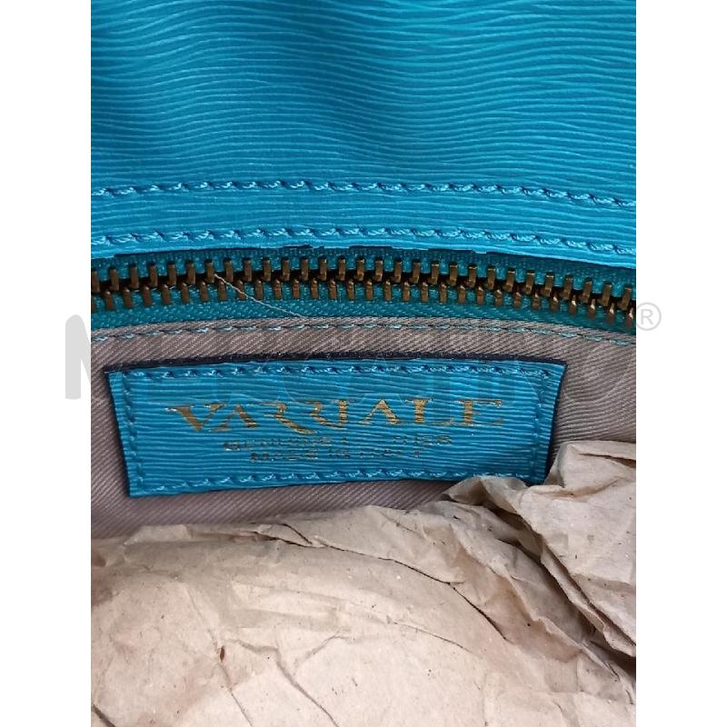 BORSA D VARRIALE TURCHESE PELLE CAMOSCIO | Mercatino dell'Usato Roma porta di roma 3